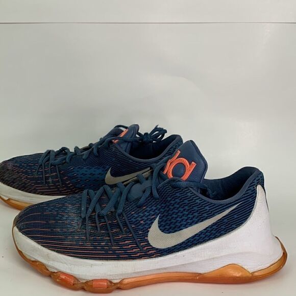 Youth Nike KD 8 Blue and orange Sneakers 749375-414 - Picture 7 of 15
